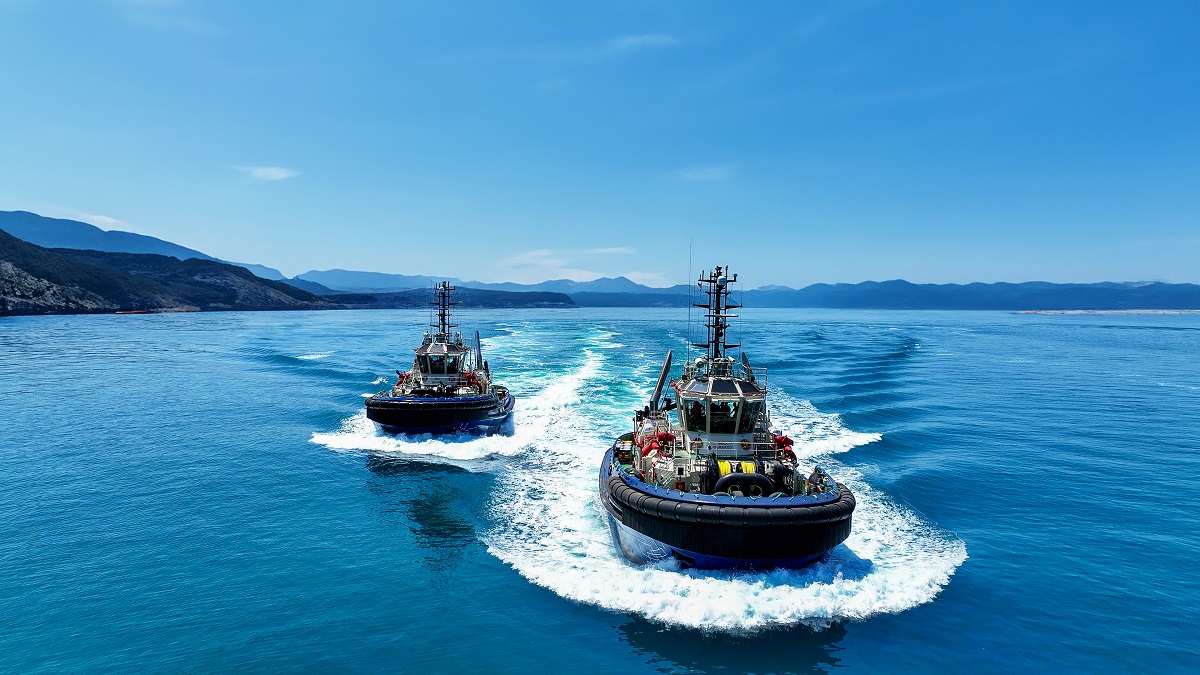 Strength in twin delivery: Med Marine delivers two Med-A3200 series tugboats to Noatum Maritime Marine Services