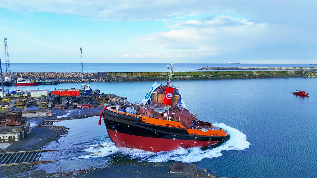 Completing the series: Med Marine launches the sixth and final RAmparts 2800 tug for OMMP