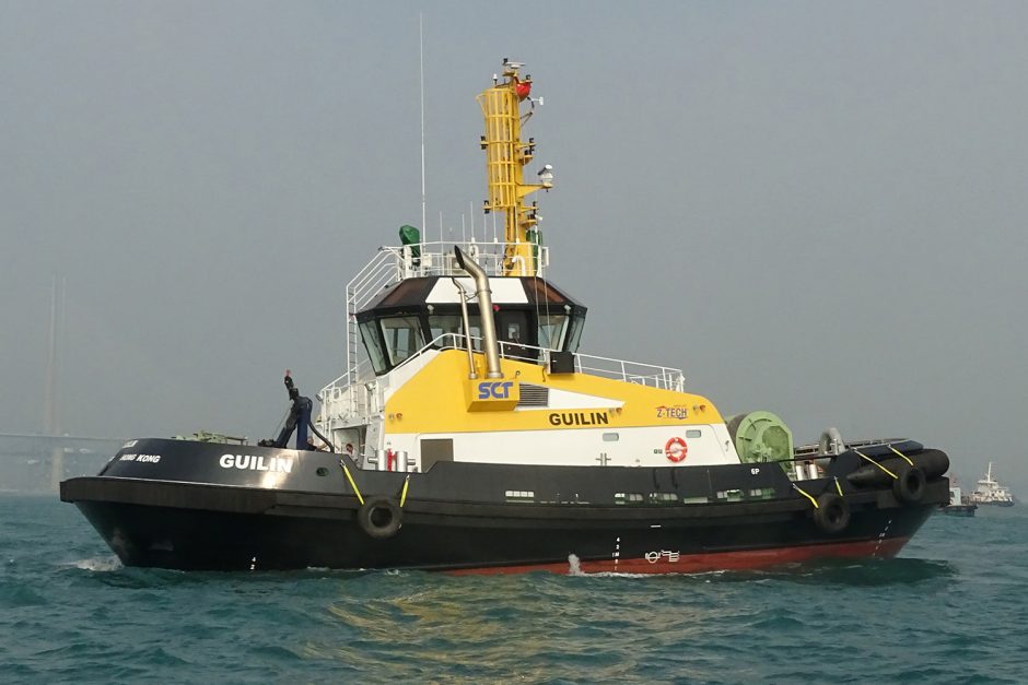 Z-Tech® 5000 port/terminal ship-handling tug Guilin splashes down in style