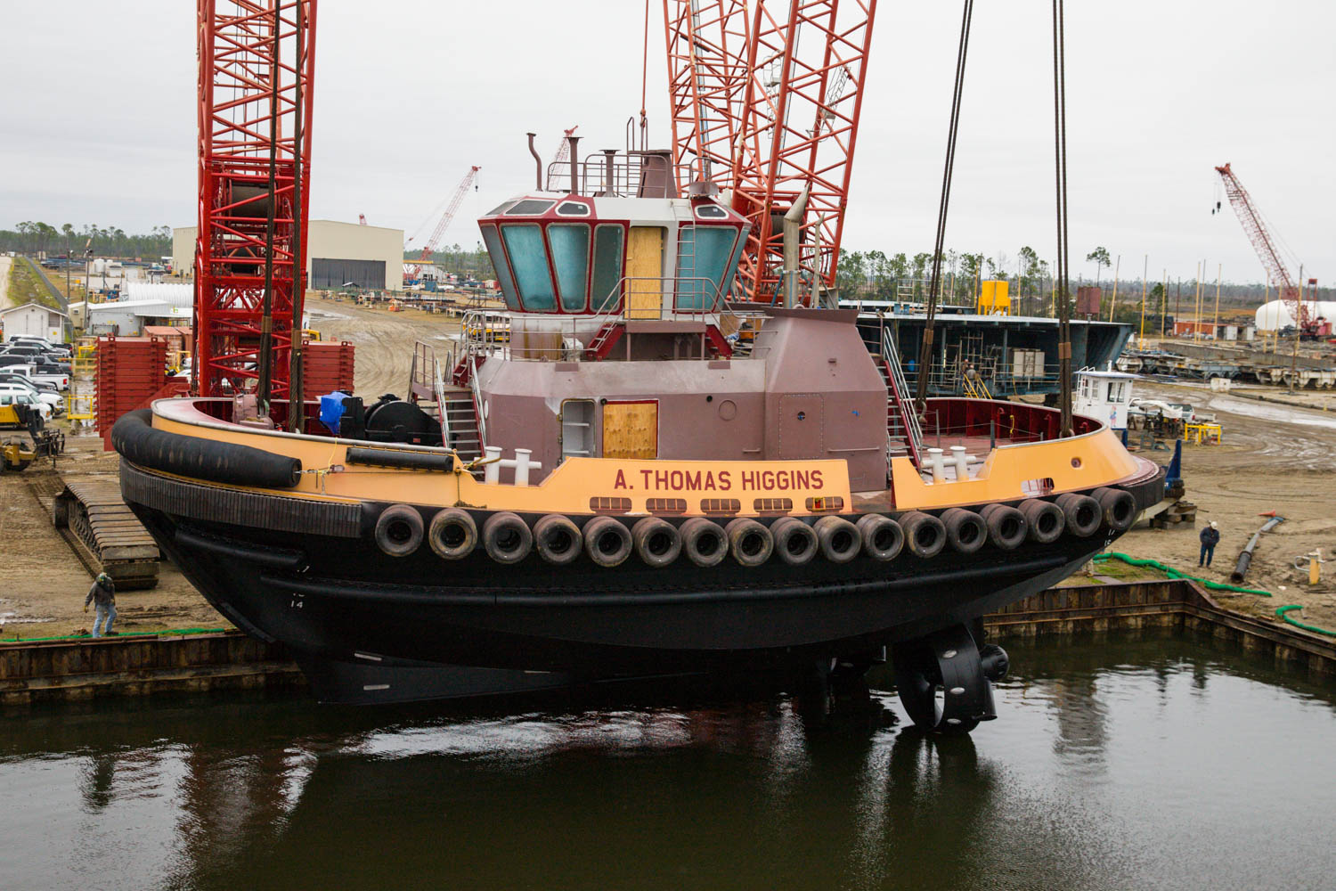 Eastern Shipbuilding Group, Inc. Launches the A. Thomas Higgins For E.N. Bisso & Son, Inc.