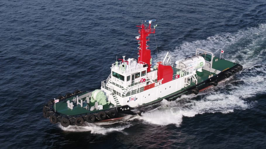 “Ishin” Tugboat Equipped with Yanmar Dual Fuel Engine for Reduced Environmental Load