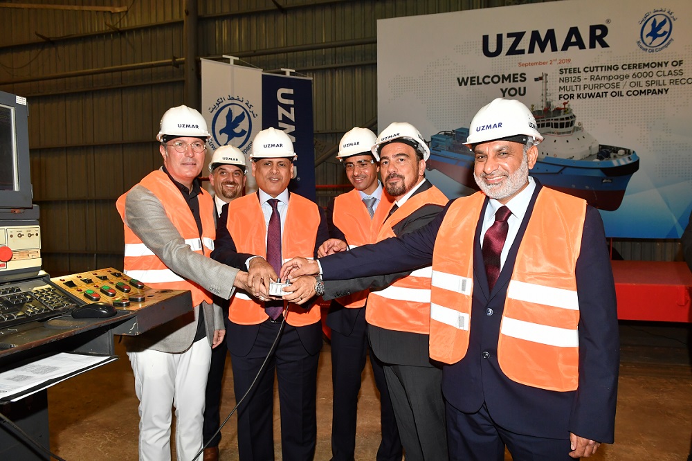 UZMAR Steel Cutting Ceremony for RAmpage 6000 for KOC